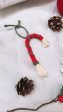 Load image into Gallery viewer, Macrame Candy Cane
