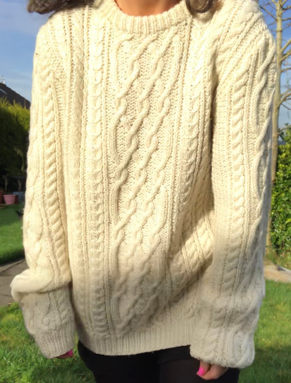 Hand Knit Aran Jumper